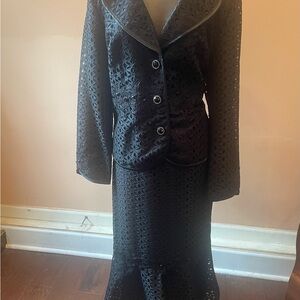 Tiffany Collection Black Lace Skirt Set